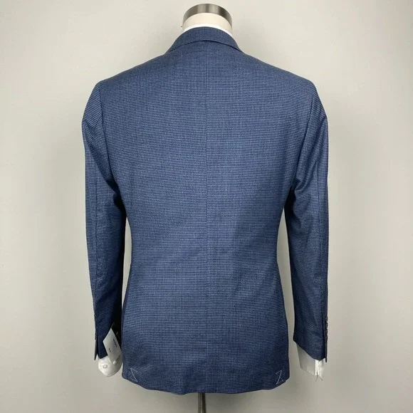 B by Brooks Brothers Mens Classic fit Sport Coat Blazer 40R Blue‎ Check F01172 - Picture 11 of 15